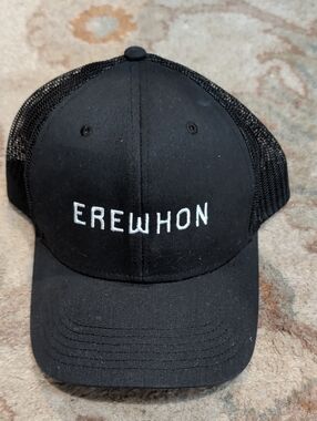 EREWHON Black Mesh 6 Panel Trucker Dad Hat